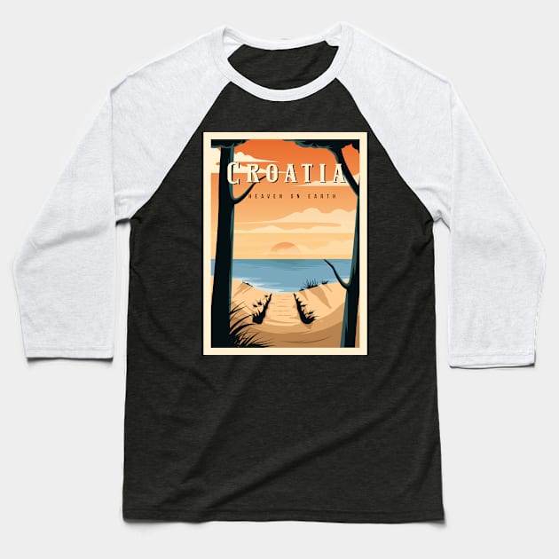 Croatia vacation Baseball T-Shirt by NeedsFulfilled